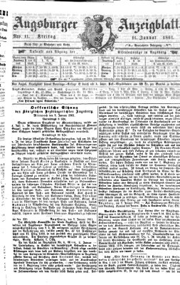 Augsburger Anzeigeblatt Freitag 11. Januar 1861