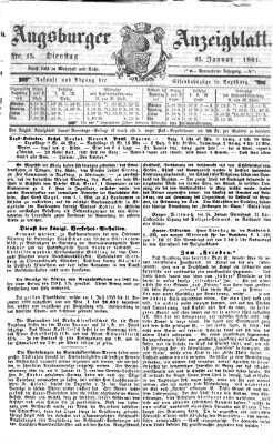 Augsburger Anzeigeblatt Dienstag 15. Januar 1861