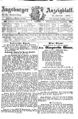 Augsburger Anzeigeblatt Donnerstag 24. Januar 1861