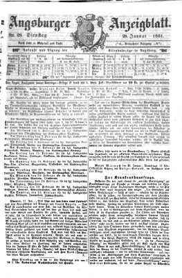 Augsburger Anzeigeblatt Dienstag 29. Januar 1861