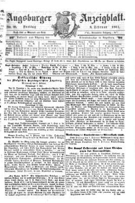 Augsburger Anzeigeblatt Freitag 8. Februar 1861