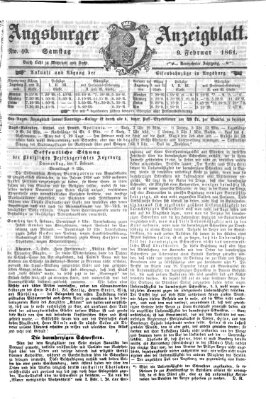 Augsburger Anzeigeblatt Samstag 9. Februar 1861