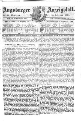 Augsburger Anzeigeblatt Sonntag 24. Februar 1861