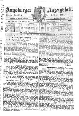 Augsburger Anzeigeblatt Samstag 2. März 1861