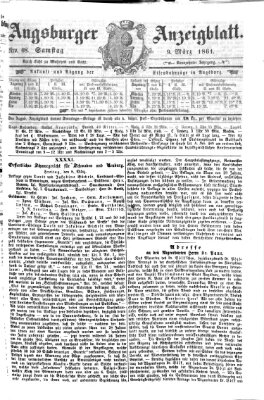 Augsburger Anzeigeblatt Samstag 9. März 1861