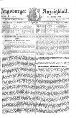 Augsburger Anzeigeblatt Freitag 15. März 1861