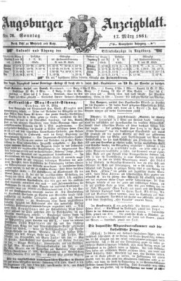 Augsburger Anzeigeblatt Sonntag 17. März 1861