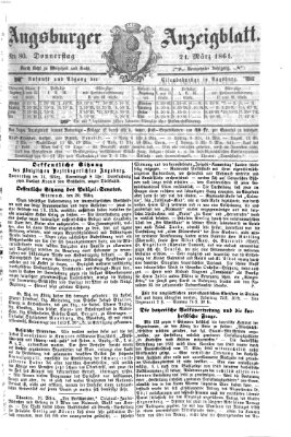 Augsburger Anzeigeblatt Donnerstag 21. März 1861