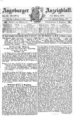 Augsburger Anzeigeblatt Samstag 23. März 1861