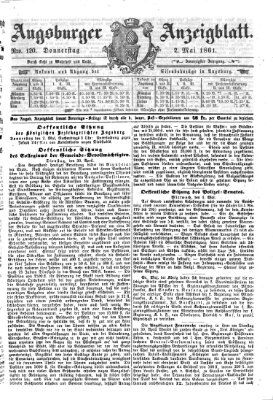 Augsburger Anzeigeblatt Donnerstag 2. Mai 1861