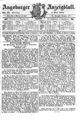 Augsburger Anzeigeblatt Freitag 3. Mai 1861