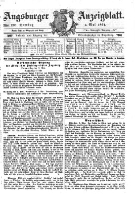 Augsburger Anzeigeblatt Samstag 4. Mai 1861