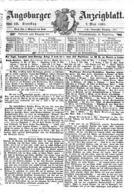 Augsburger Anzeigeblatt Dienstag 7. Mai 1861