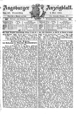 Augsburger Anzeigeblatt Donnerstag 9. Mai 1861