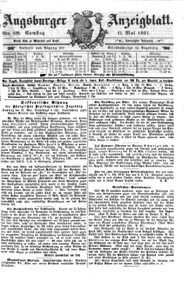 Augsburger Anzeigeblatt Samstag 11. Mai 1861