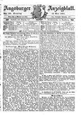 Augsburger Anzeigeblatt Sonntag 12. Mai 1861