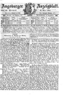 Augsburger Anzeigeblatt Mittwoch 22. Mai 1861