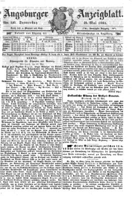 Augsburger Anzeigeblatt Donnerstag 23. Mai 1861