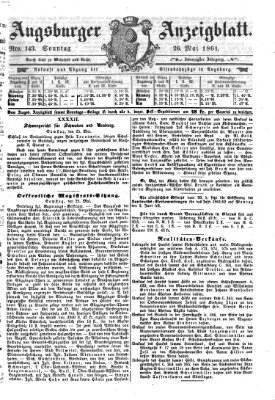 Augsburger Anzeigeblatt Sonntag 26. Mai 1861