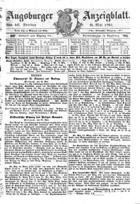 Augsburger Anzeigeblatt Freitag 31. Mai 1861