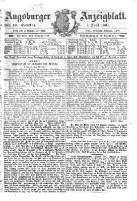 Augsburger Anzeigeblatt Samstag 1. Juni 1861