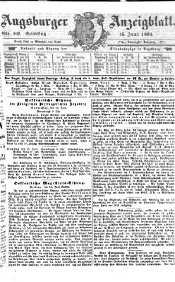 Augsburger Anzeigeblatt Samstag 15. Juni 1861