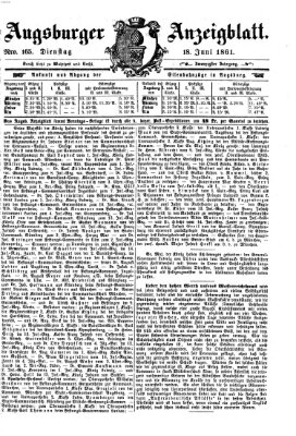 Augsburger Anzeigeblatt Dienstag 18. Juni 1861