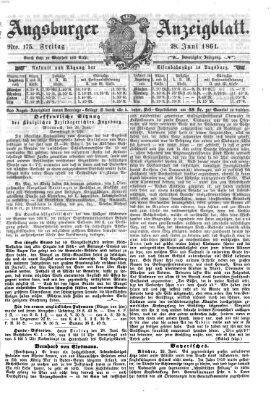 Augsburger Anzeigeblatt Freitag 28. Juni 1861