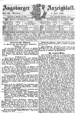 Augsburger Anzeigeblatt Montag 8. Juli 1861