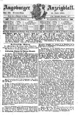 Augsburger Anzeigeblatt Donnerstag 11. Juli 1861