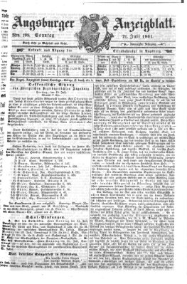 Augsburger Anzeigeblatt Sonntag 21. Juli 1861