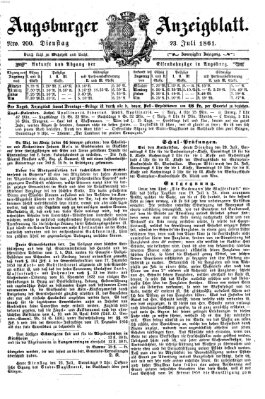 Augsburger Anzeigeblatt Dienstag 23. Juli 1861