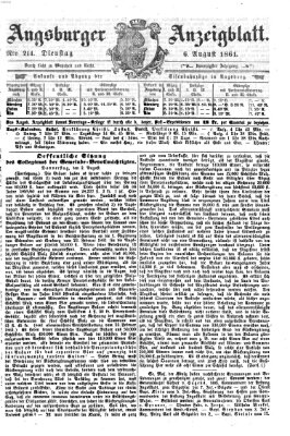 Augsburger Anzeigeblatt Dienstag 6. August 1861