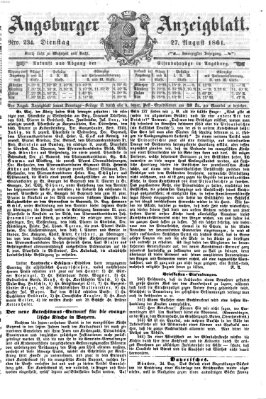 Augsburger Anzeigeblatt Dienstag 27. August 1861