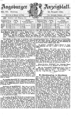 Augsburger Anzeigeblatt Freitag 30. August 1861