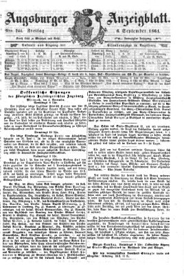 Augsburger Anzeigeblatt Freitag 6. September 1861