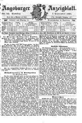 Augsburger Anzeigeblatt Samstag 7. September 1861