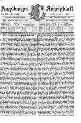 Augsburger Anzeigeblatt Sonntag 8. September 1861