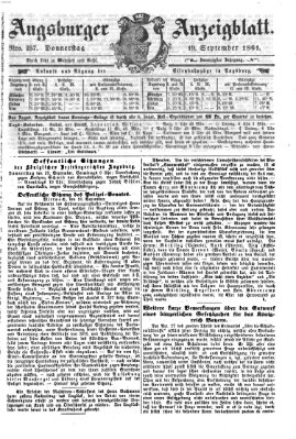 Augsburger Anzeigeblatt Donnerstag 19. September 1861