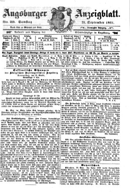 Augsburger Anzeigeblatt Samstag 21. September 1861