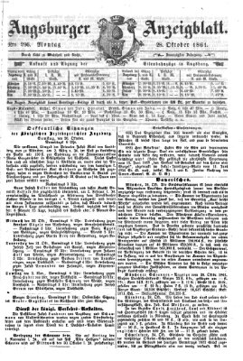 Augsburger Anzeigeblatt Montag 28. Oktober 1861