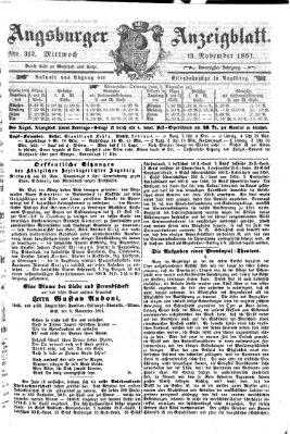 Augsburger Anzeigeblatt Mittwoch 13. November 1861