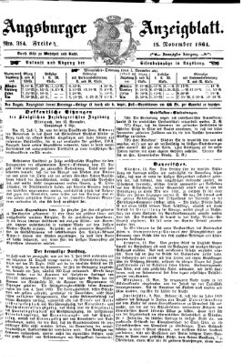 Augsburger Anzeigeblatt Freitag 15. November 1861