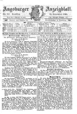 Augsburger Anzeigeblatt Samstag 23. November 1861