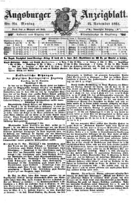 Augsburger Anzeigeblatt Montag 25. November 1861