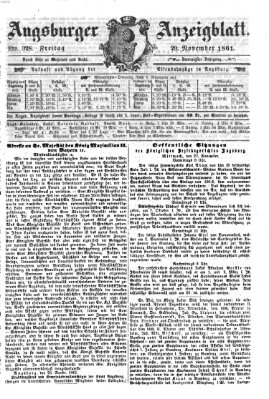 Augsburger Anzeigeblatt Freitag 29. November 1861