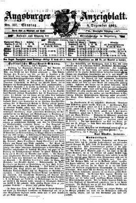 Augsburger Anzeigeblatt Sonntag 8. Dezember 1861