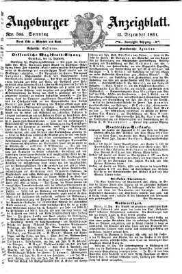 Augsburger Anzeigeblatt Sonntag 15. Dezember 1861