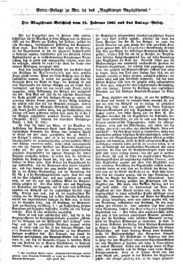 Augsburger Anzeigeblatt Samstag 23. Februar 1861