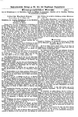 Augsburger Anzeigeblatt Dienstag 12. November 1861